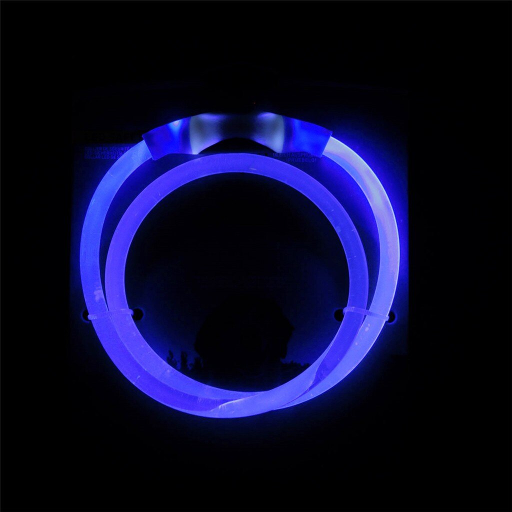 Multifunctional LED Dog Collar TPU Can Cut USB Rechargeable Lighting Collar Puppies Dog Collars Leads LED Supplies Pet Products: Blau