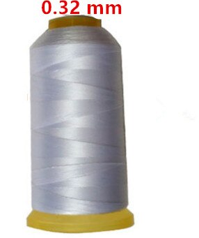 0.32mm/0.38mm høje slidstærke spole vinrød / hvid / gul sytrådstråde egnet til jeans / læder / jakke: 0.32mm til purewhite