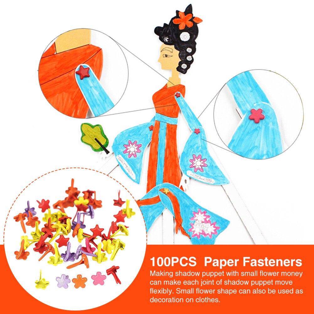 100Pcs Papier Fastener Sluitingen Diy Voor Kids Mini Brads Kantoor Multipurpose Lichtgewicht Duurzaam Ijzer Kaart Maken Craft Split Pins