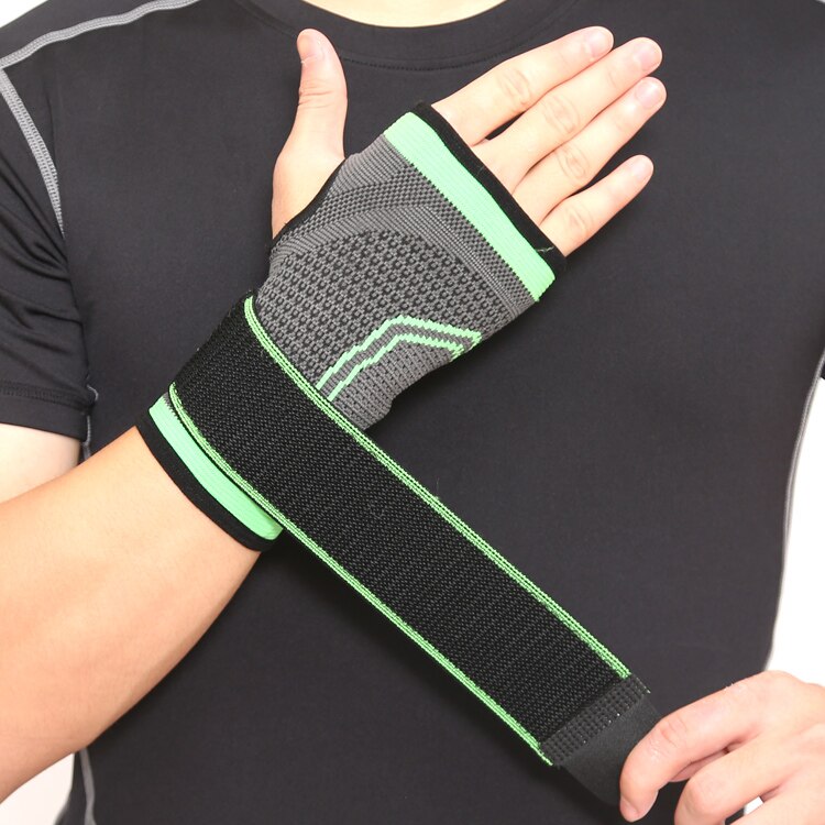 Aolikes support 1 stuks sportbeschermende uitrusting gewichtheffen bandage polsband ondersteuning + boks hand wraps hand bandage ondersteuning