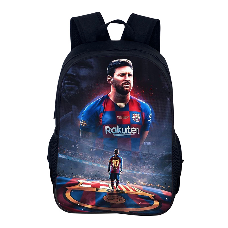 FußBall-Sportrucksack M-Messis Schultasche Jungen und Mädchen Sportrucksack Stern Spieler Schulrucksack Büchertaschen als bestes: Braun