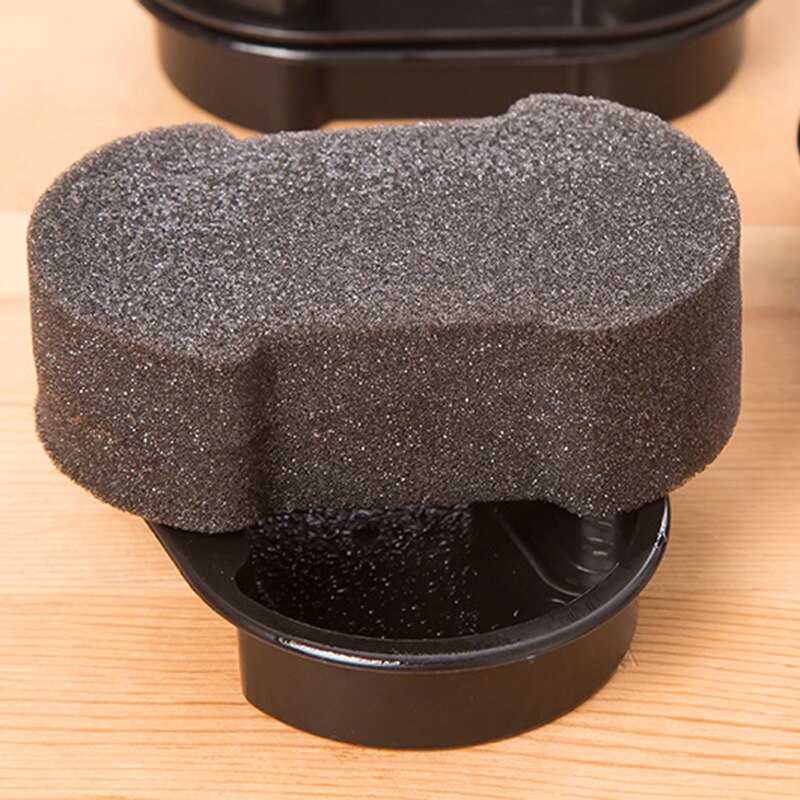 Black Leather Cleaner Boot Polishing Cleaning Device Reusable Shoes Brush Living Room Travel Gadget Durable Sponge Shoes Brush