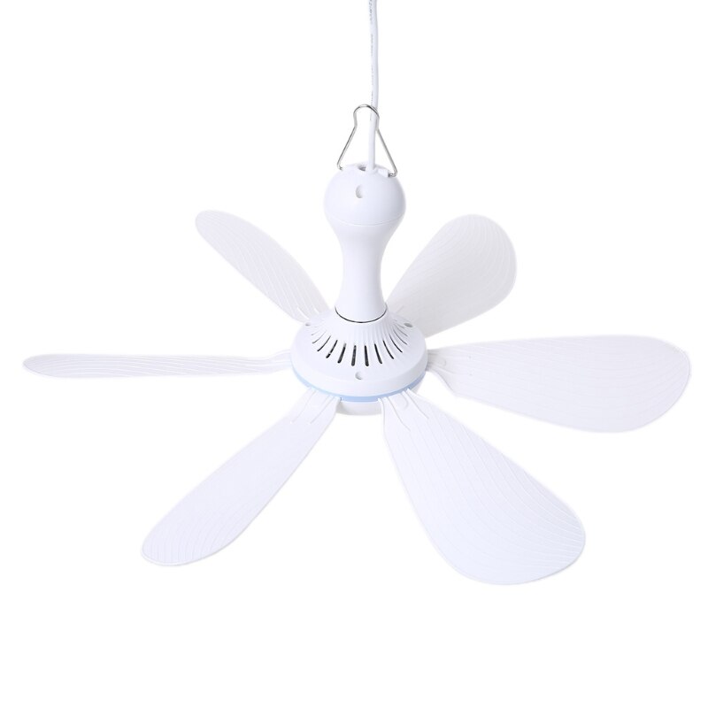 Mini ventilateur de plafond suspendu, 220V, 20W, 16.5 pouces, 6 vitesses, avec interrupteur marche/arrêt et câble d&#39;alimentation de 1.8m, pour dortoir, U1JE: EU