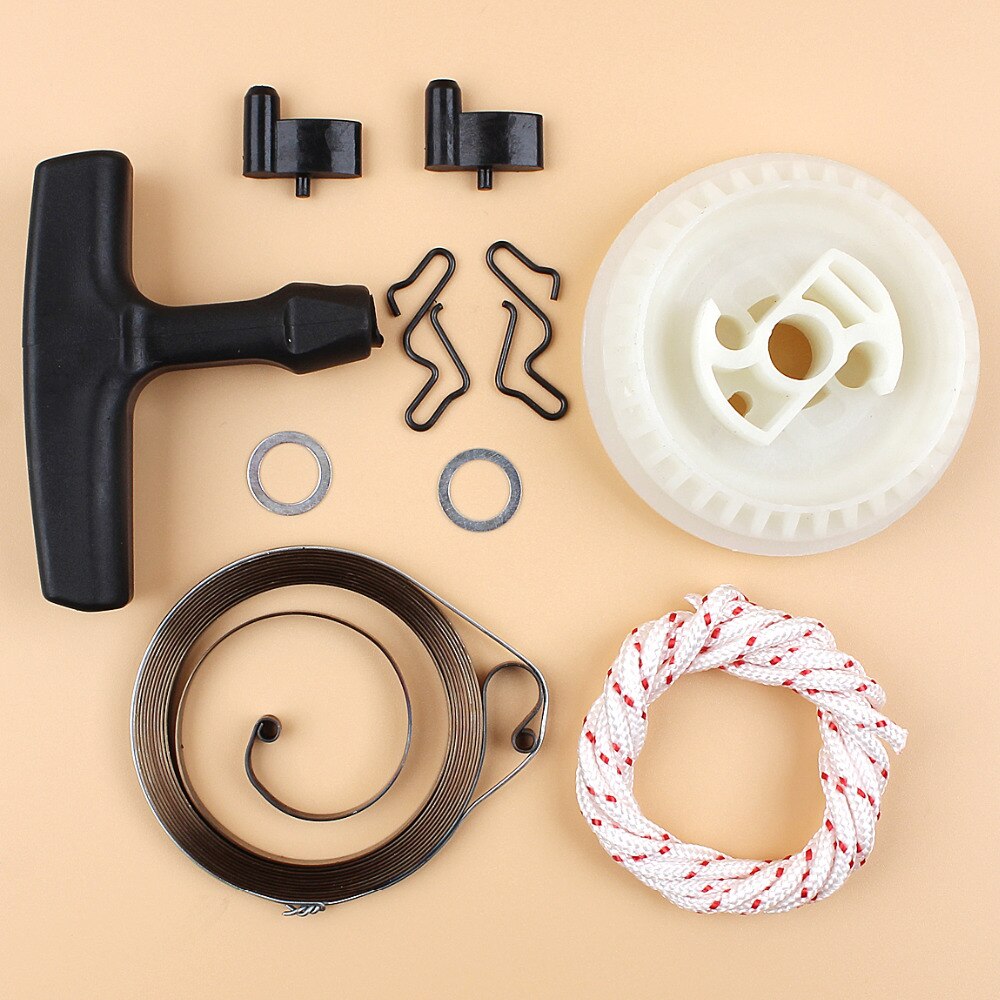 Ryggdrag starter fjäderhjul handtag grepp rep kit för stihl  ms180 ms170 ms210 ms230 ms250 021 023 025 017 018 motorsågar