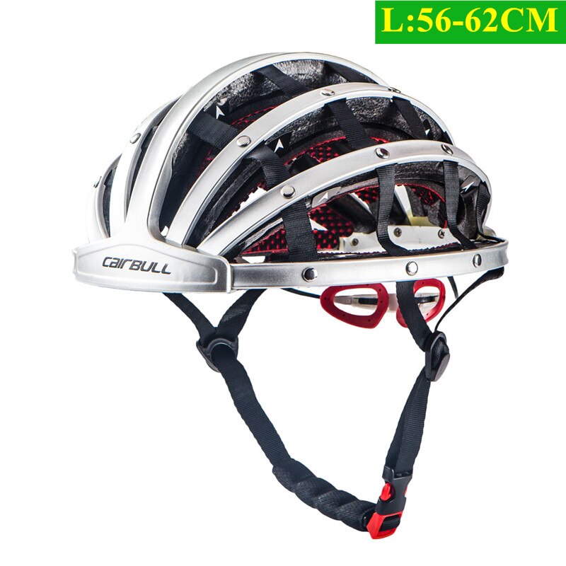 Foldable Bike Helmet Men Road Bicycle Portable Helmet Riding In-Mold City Leisure Riding Helmet Cycling Helmet Casco de ciclismo: silver