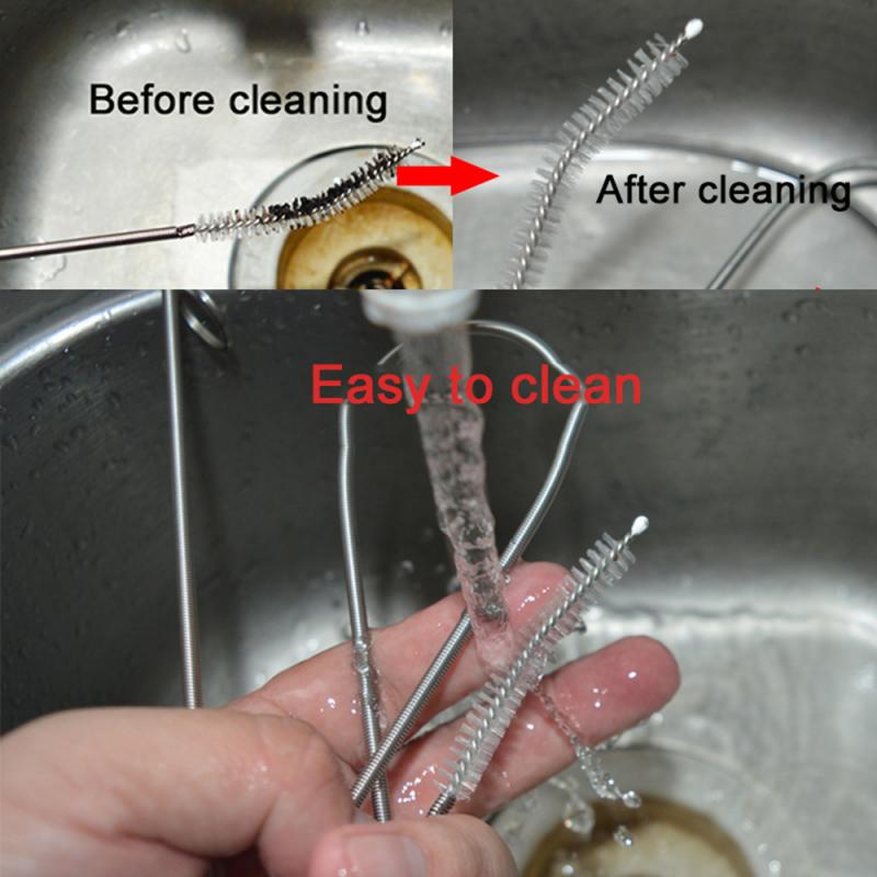 Cleaning the Water Tubing Long Flexible Cleaner Refrigerator Scrub Brush Water Dredging Fridge Cleaning Brush Tools TXTB1