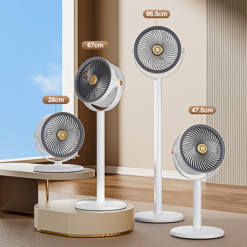 Ventilador de Pedestal plegable portátil, Enfriador de aire USB de 4000mah, ventilador de pie inalámbrico recargable para el hogar al aire libre, ventilador de mesa.