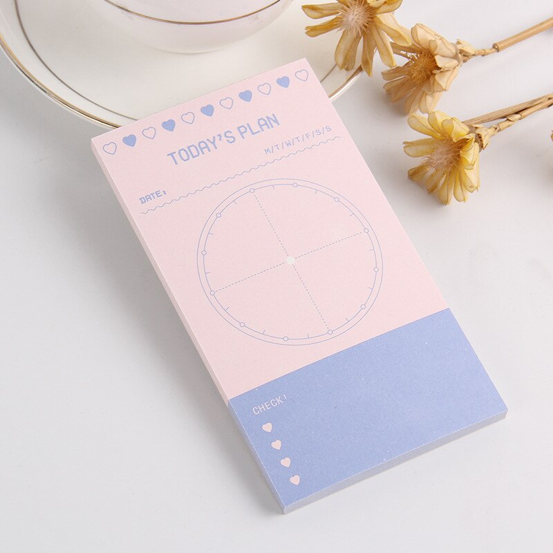 Simple Planners Can Tear Small Notebook Daily Message Notepad Weekly Office School Planner Today's Plan Pocket Planner: sky blue
