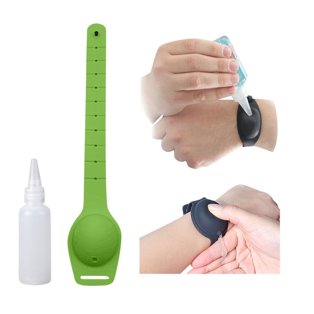 7 Colors Wristband Hand Dispenser Wearable Hand Sanitizer Dispenser Pumps Disinfectant Wristbands Hand Band Wrist Wash Hand Gel