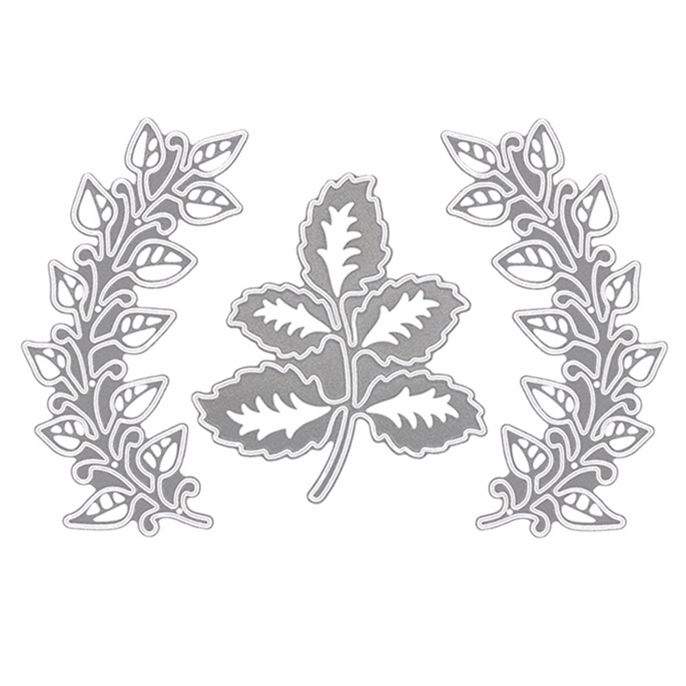 Kwiat liście metalowe wykrojniki klon drzewo liściaste Scrapbooking wykrojniki DIY tłoczona kartka album dekoracje ślubne: rodzaj 3