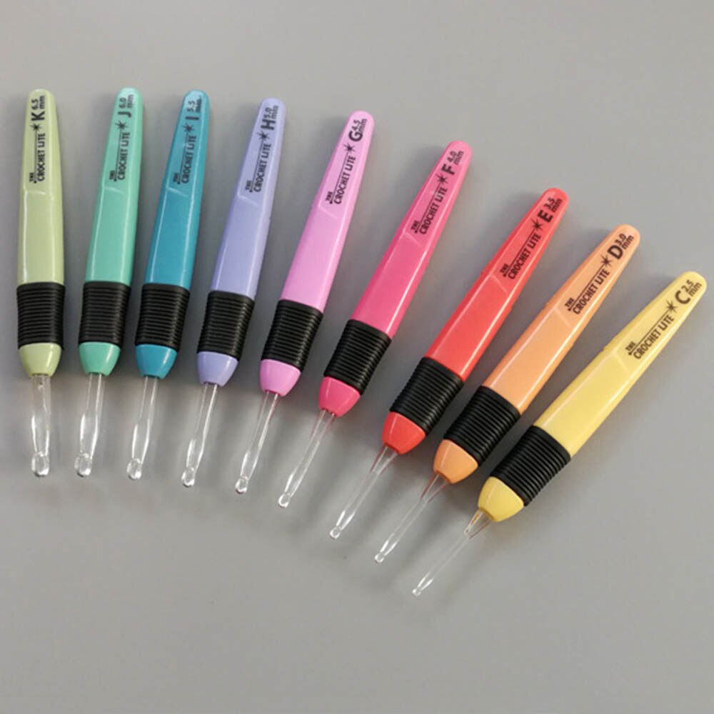 Ganchos de ganchillo con luz LED, agujas de tejer, accesorios de tejido, herramientas, ganchos de ganchillo, herramienta de aguja de tejer luminosa DIY, 1 ud.