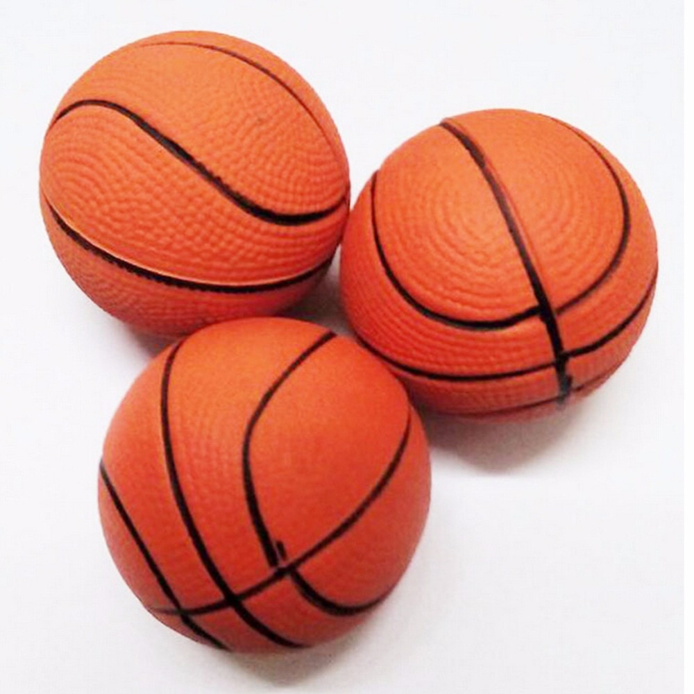 6.3Cm Squeeze Soft Foam Bal Knijpen Bal Basketbal Oranje Hand Pols Oefening Stress Kid Speelgoed
