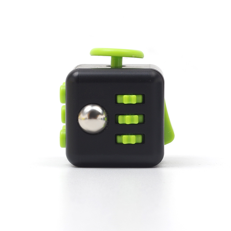 Decompression Dice Decompression Ring Cube Relieves Stress and Anxiety Cube for Children and Adults: Black green