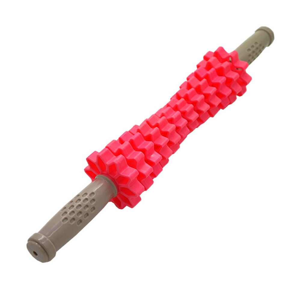 Tratar rodillo de masaje muscular ajustable punto de disparo palo de masaje liberación automiofascial para la espalda/pies: Rojo