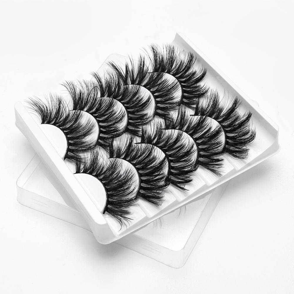 5Pairs 3D Nertsen Haar Valse Wimpers Natuurlijke/Dikke Lange Wimpers Piekerige Make-Up Beauty Extension Gereedschap Sexy Schapen