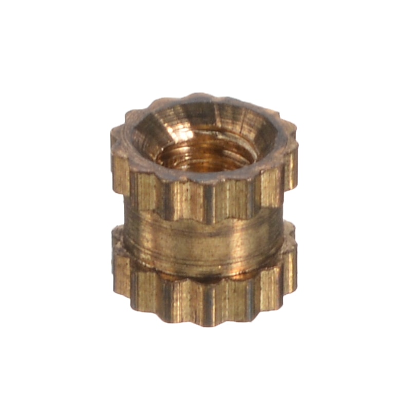 100pcs M2 Thread Knurled Insert 3mm Brass Round Cylinder Inserts Embedded Nuts with Corrosion Resistance