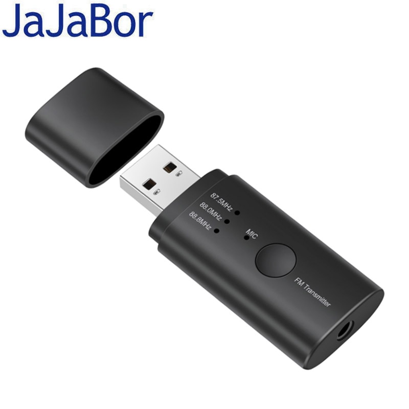 JaJaBor – transmetteur FM sans fil Bluetooth 5.0 pour voiture, Kit mains-libres, récepteur de musique, Jack AUX, 3.5mm