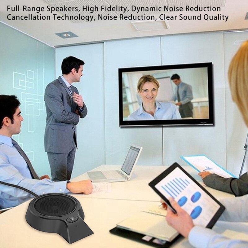 USB Conference Microphone, 360° Omnidirectional PC Microphones with Mute, Plug & Play for Video Meeting,Gaming,Chatting