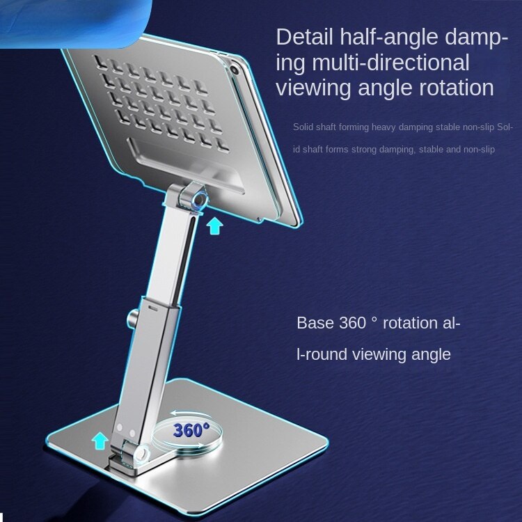Tablet Stand Desk Riser 360 Rotation Multi-Angle Height Adjustable Foldable Holder Dock for Xiaomi IPad Tablet Laptop