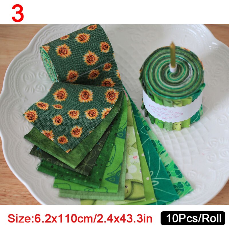 6,2x110cm tela de algodón de tela Jelly Roll tiras Jelly Roll tela de Jelly Roll Patchwork tela 10 uds/rollo