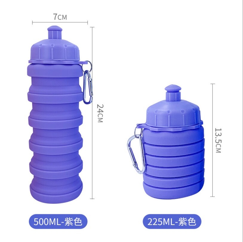500ml Fahrrad Faltbare Wasser Flasche Dicht Radfahren Wasser Trinken Flasche Kreative Teleskop Tragbare Outdoor Drink Flasche: PL