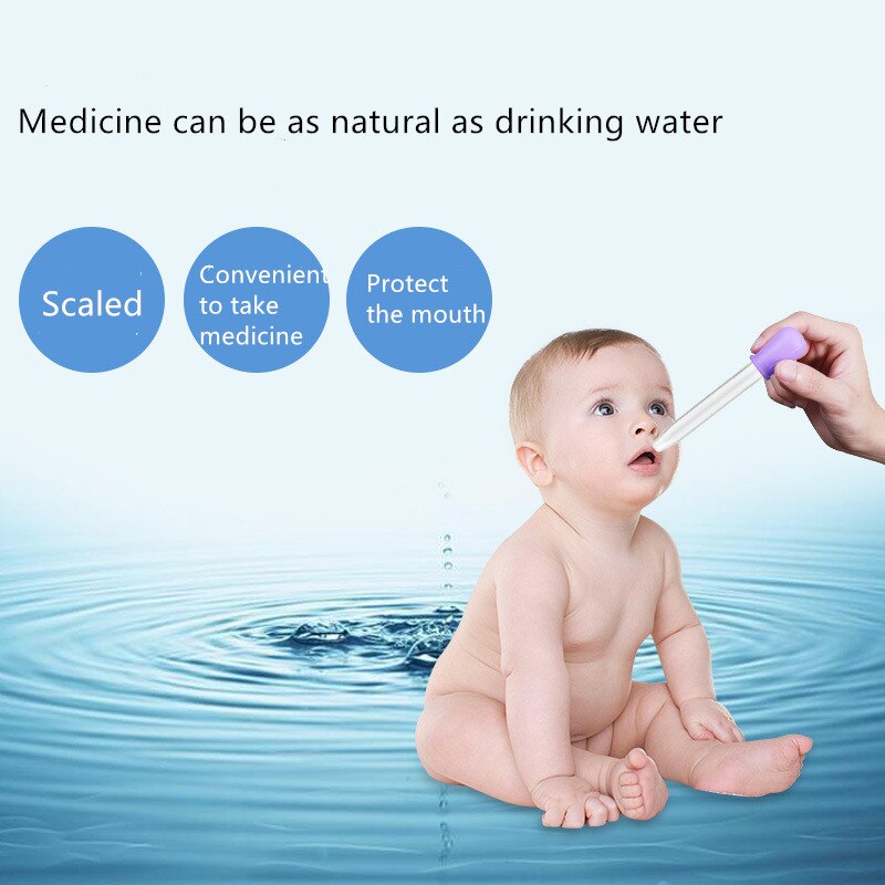 1PC Portable Baby Dropper Medicine Feeder Child Medicine Device Silicone Pipette Liquid Food Dropper Infant Utensils 5ML