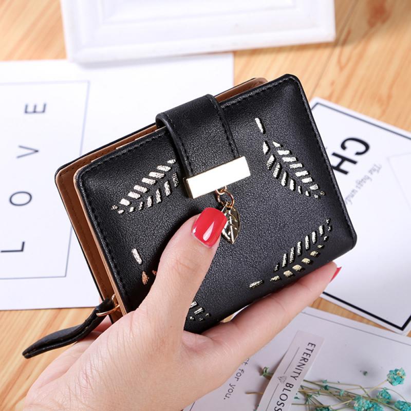 Leaves Hollow Women's Wallet Purse Female Short Wallets Pouch Handbag For Women Coin Purse Card Holders