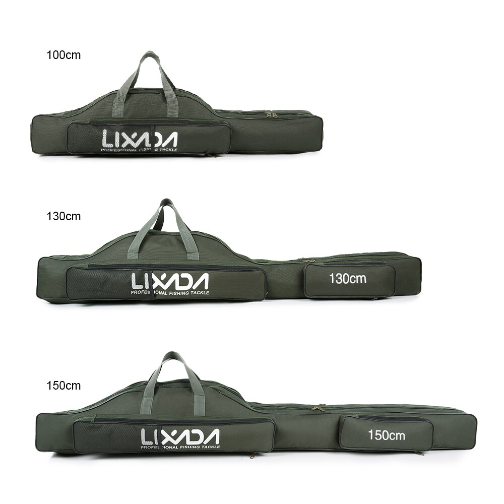 Lixada Housse De Transport Pour Canne à Pêche – Sac étanche 2/3 Couches, Grand Rangement, Bandoulière Réglable (120/130/150 Cm)