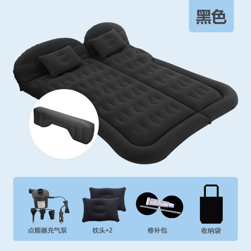 Universel SUV voiture voyage coussin de couchage voiture lit gonflable matelas d'air en plein Air Camping tapis enfant arrière échappement coussin voiture siège arrière: type3 SUV Black