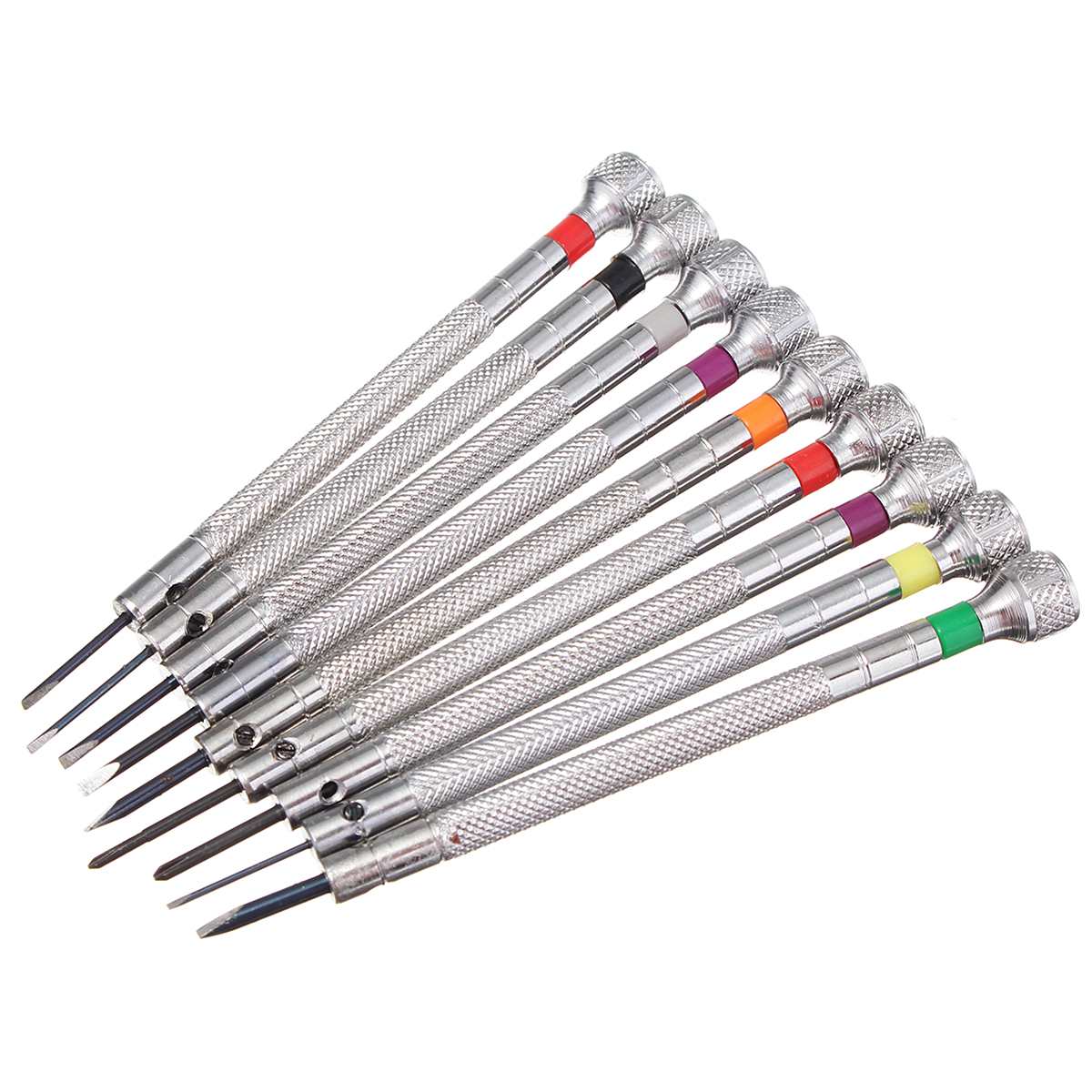 9 Pcs/Set Precision Flat Blade Slotted Screwdriver Eyeglasses Watch Jewelry Cell Mobile Phone Laptop Watchmaker Repair Tool Set