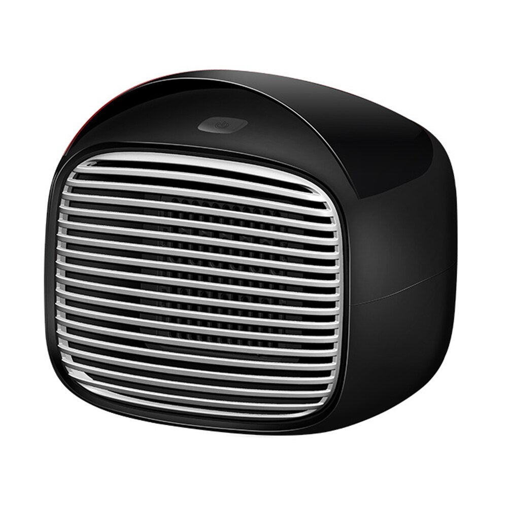 Practical Office Desktop Warmer Machine 2 Modes Wind Household ABS Automatic Heaters PTC Ceramic Heating Stove Radiator: Black / EU