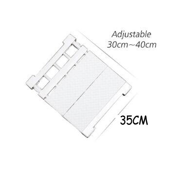 1pc garderobeskabe skab arrangør hylde soveværelse møbler tilføje lag spar plads køkken rack holder opbevaring skab hylde: 35 x 40 wh