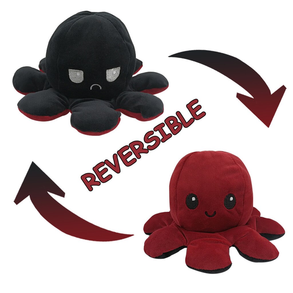 Bunny Ears Hat Bunny Hood Hat with Earflaps Party Cosplay Women Girls Long Cap Plush Rabbit Ears Hat Reversible Octopus toys: Octopus D