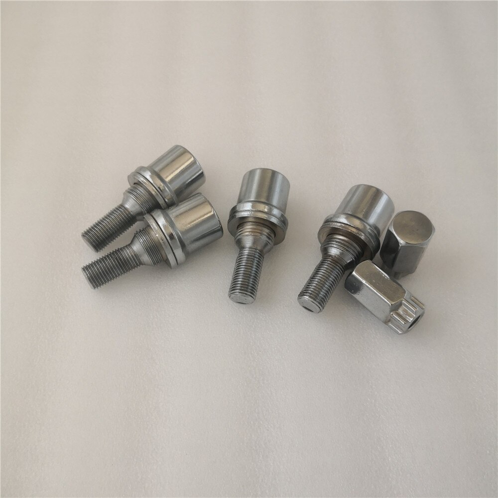 Chrome Anti-theft Wheel Screw Bolt Lock Nut Key Adapter For Peugeot 206 308 3008 207 CC SW 508 Citroen Berlingo C3 Pluriel C5