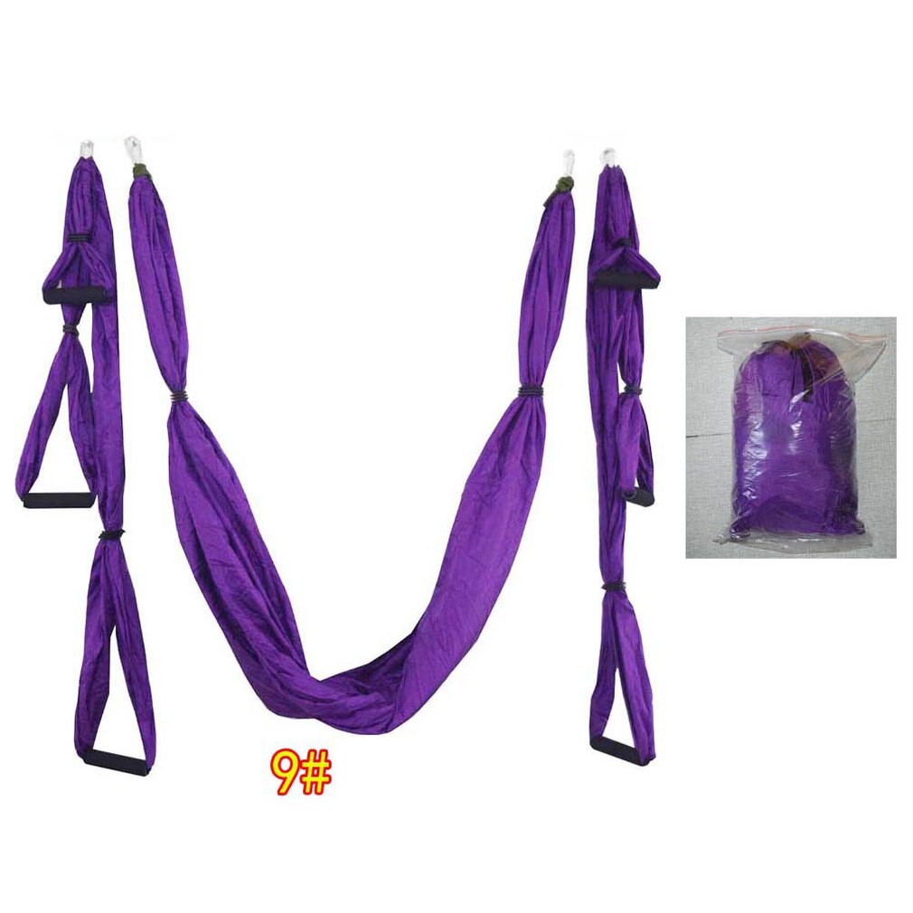 6 Handles Anti-gravity Yoga Hammock Swing Parachute Yoga Gym Hanging Outdoor Leisure Decompression Hammock: Type 9