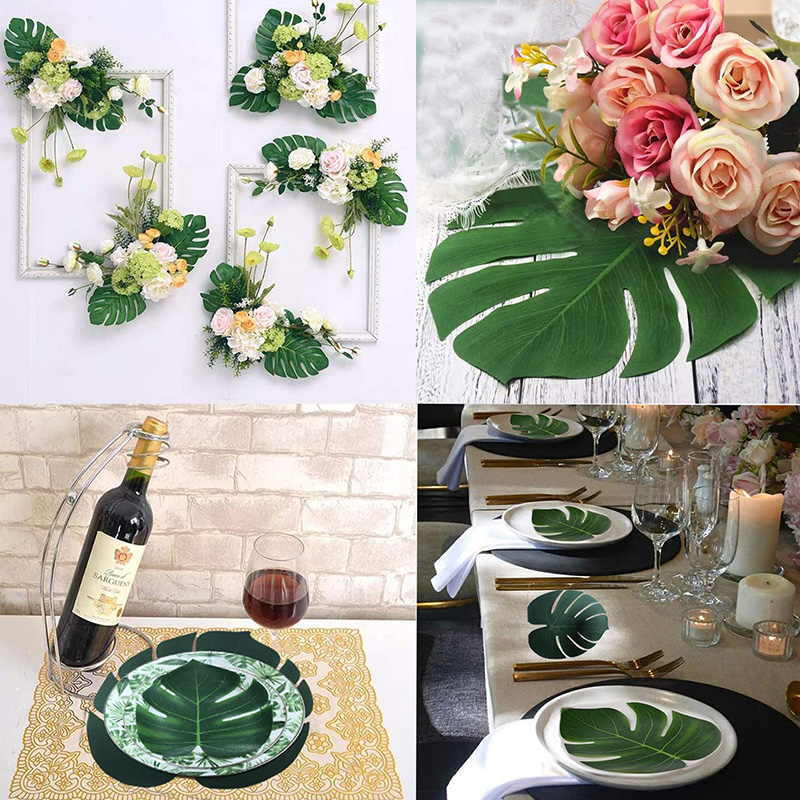 Tropisk hawaiiansk luau safari jungle strand tema fødselsdagsfest brude baby shower bryllup bord midtpunkt løber dekoration