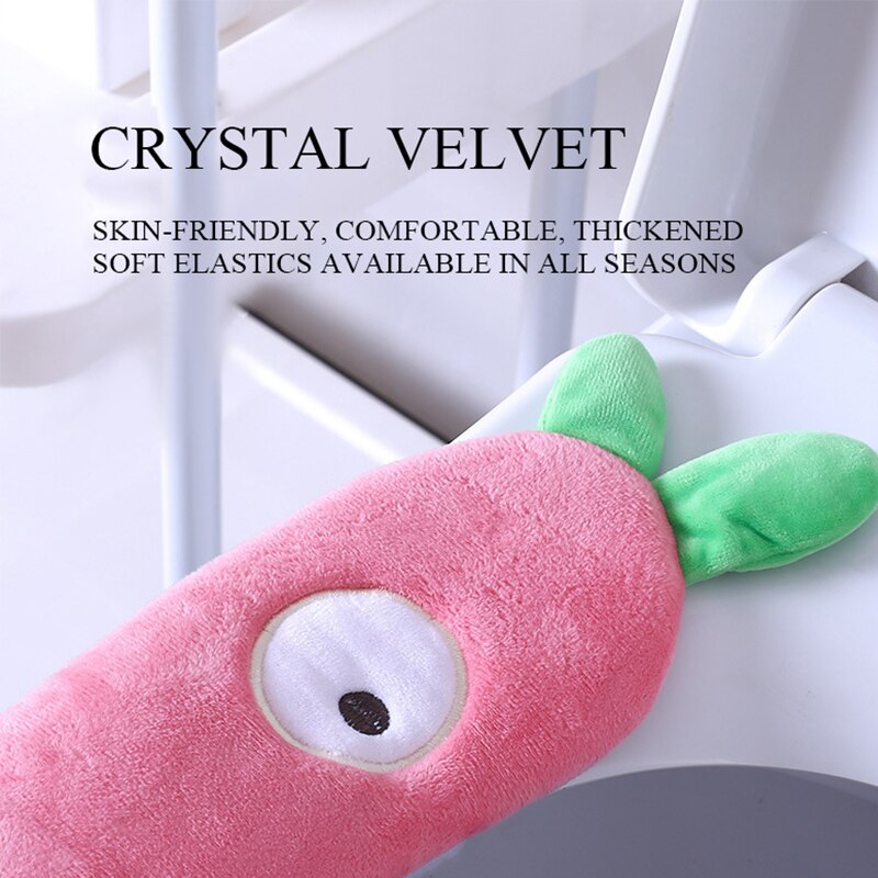 Cartoon Cute Toilet Seat Cover Warm Soft Thicken Toilet Seat with Handle Winter Warmer Universal Mat Seat Bathroom Accessories