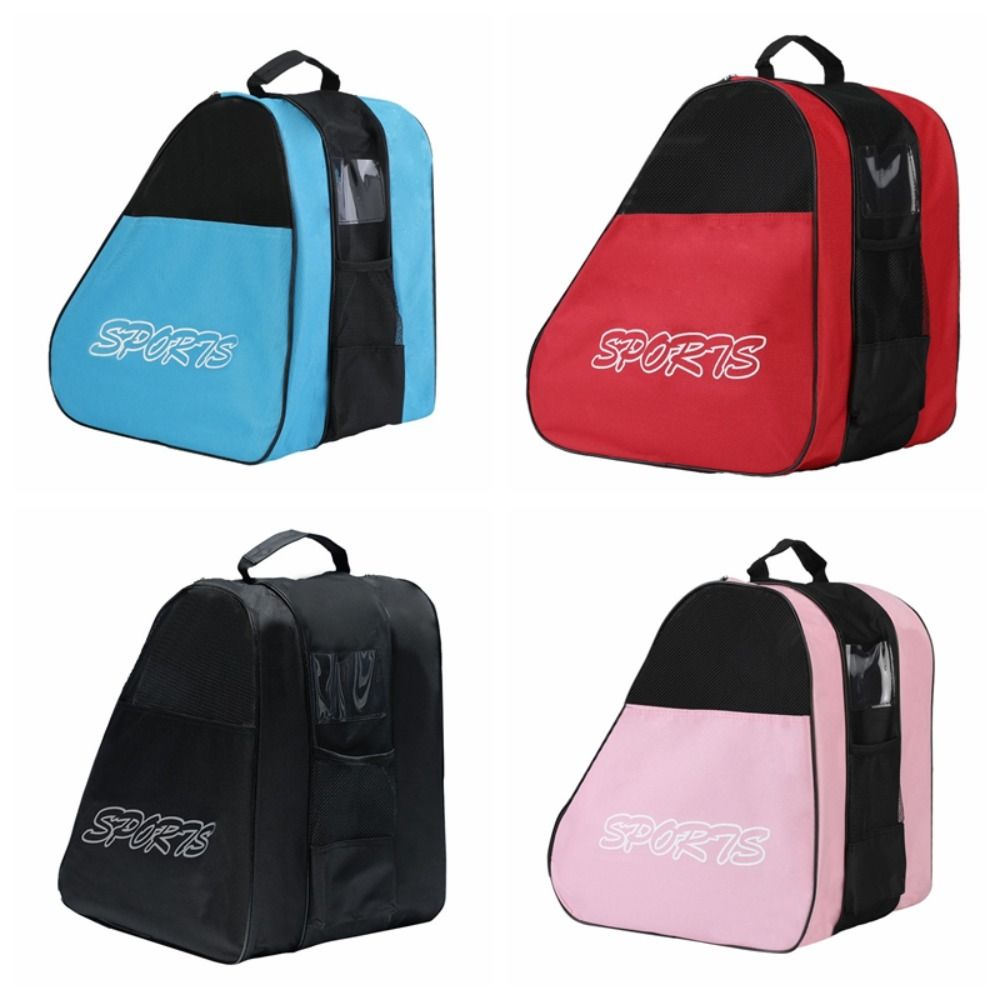 Rolschaatstas met grote capaciteit Ademende schaatstas van Oxford-stof 3-laags draagtas Schaatsschoenentas Inline skates