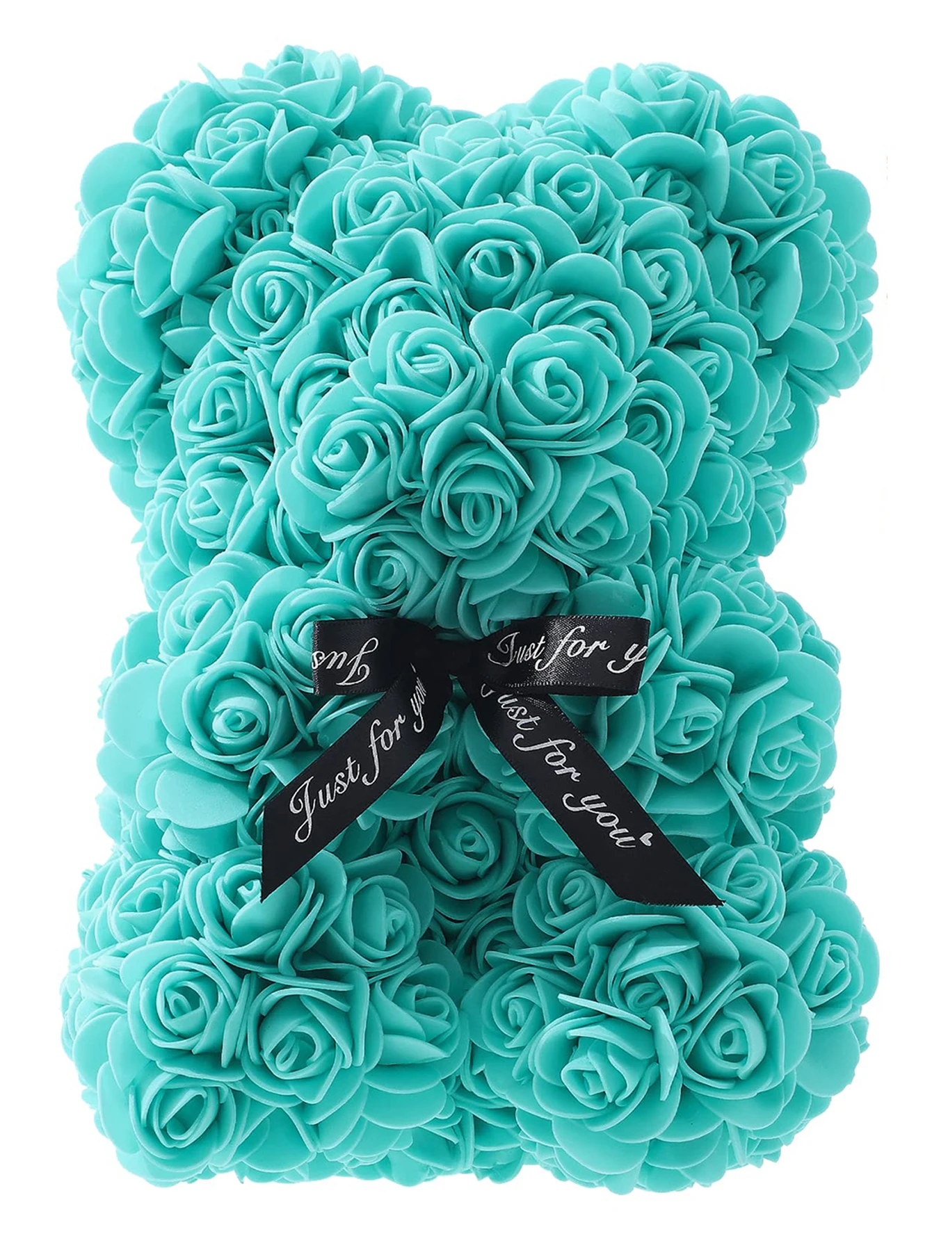 Ours en peluche Rose éternelle, fleur artificielle de 25m, 1 pièce, pour maman, fête des mères, anniversaire, saint-valentin, et décorations