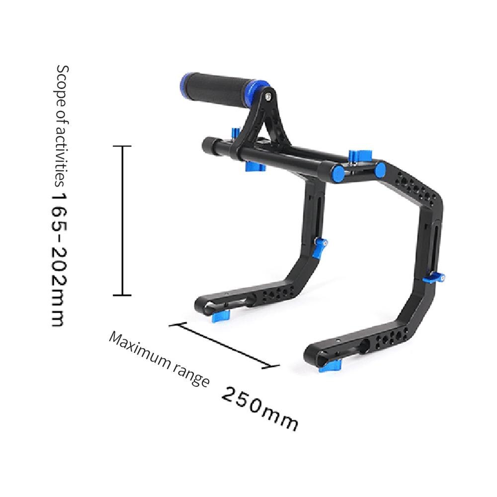 Bgning 15Mm Rig Staven Rail Klem Mount Adapter Camera C-Vorm Arm Beugel W/Top Handvat Grip focus Follow Systeem Film Dslr Slr