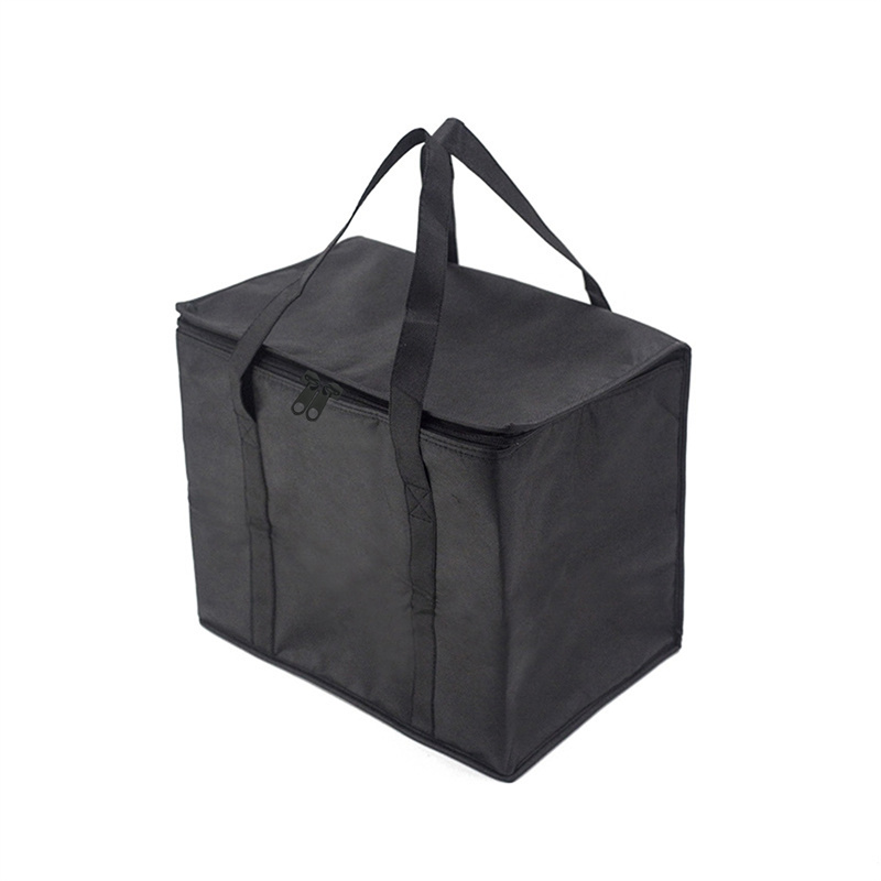 Duże zewnętrzne pudełko termoizolacyjne Torba piknikowa Przenośna izolowana termicznie torba termoizolacyjna Camping Drink Bento Torby BBQ Zip Pack Materiały piknikowe: Black