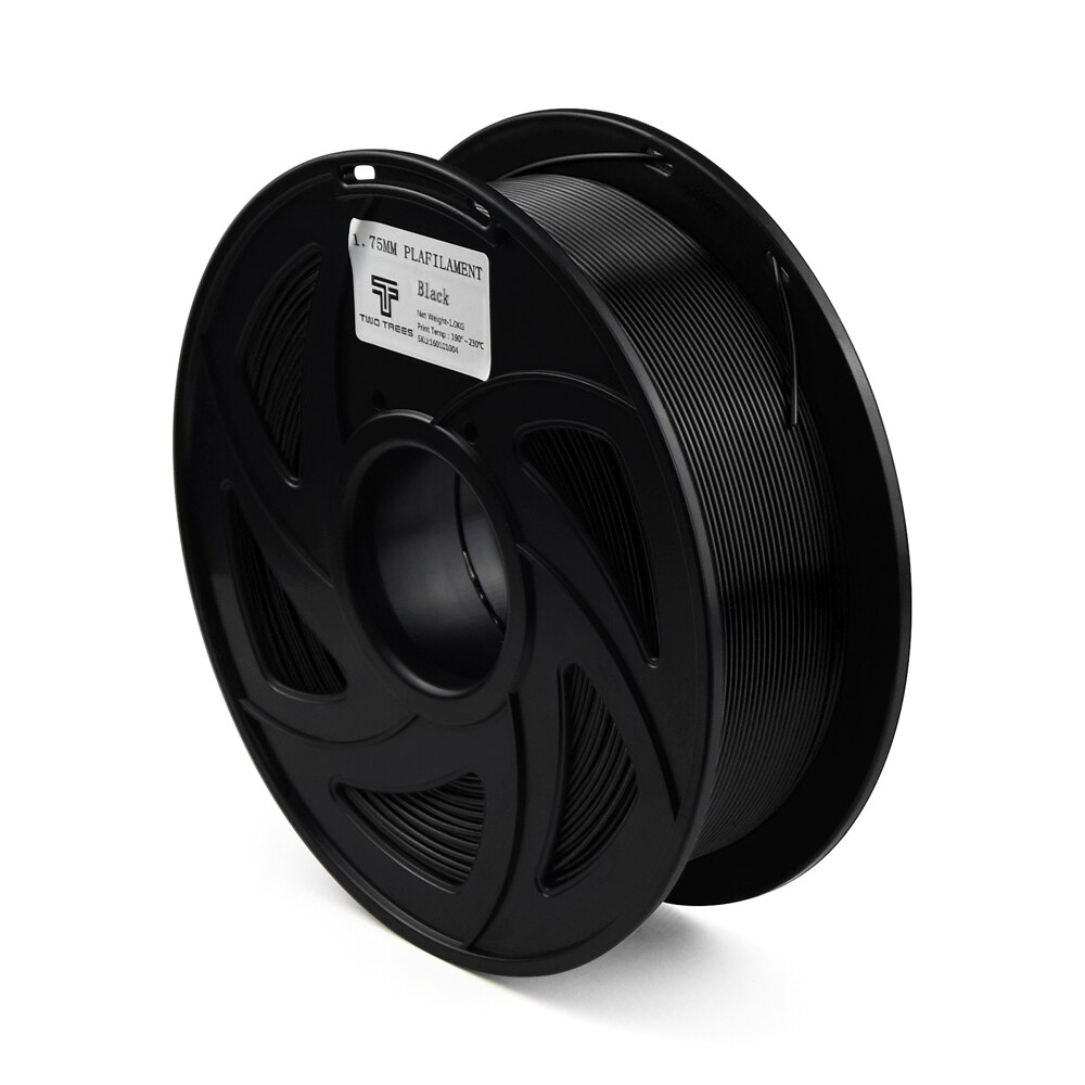 3D Filament PLA filament 1.75mm 1kg Neat Winding plastic spools 1.75 3D printer impressora filamento No Tangle Printing: PLA black
