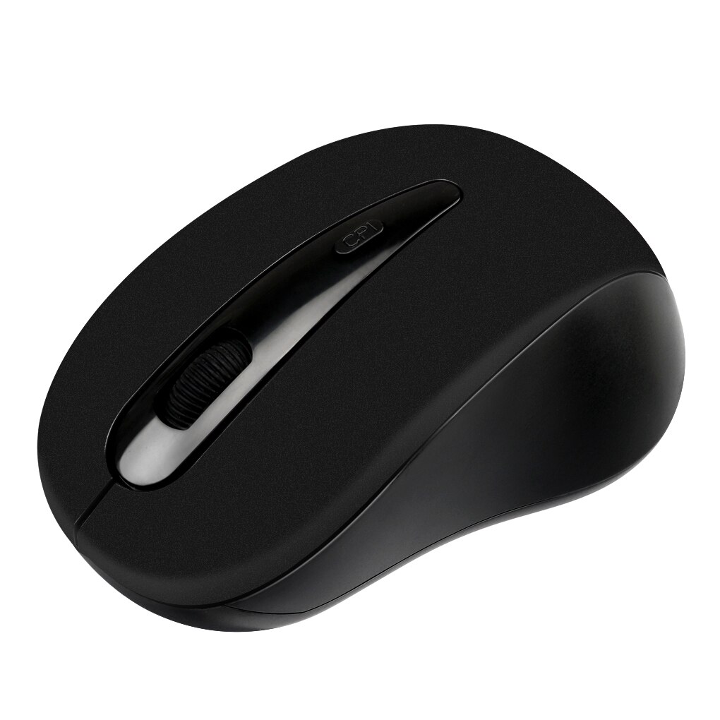 2.4GHz Wireless Mouse 1600DPI Optical Computer Cordless Office Mice with USB Receiver For Laptop Universal Computer Peripherals: black 2