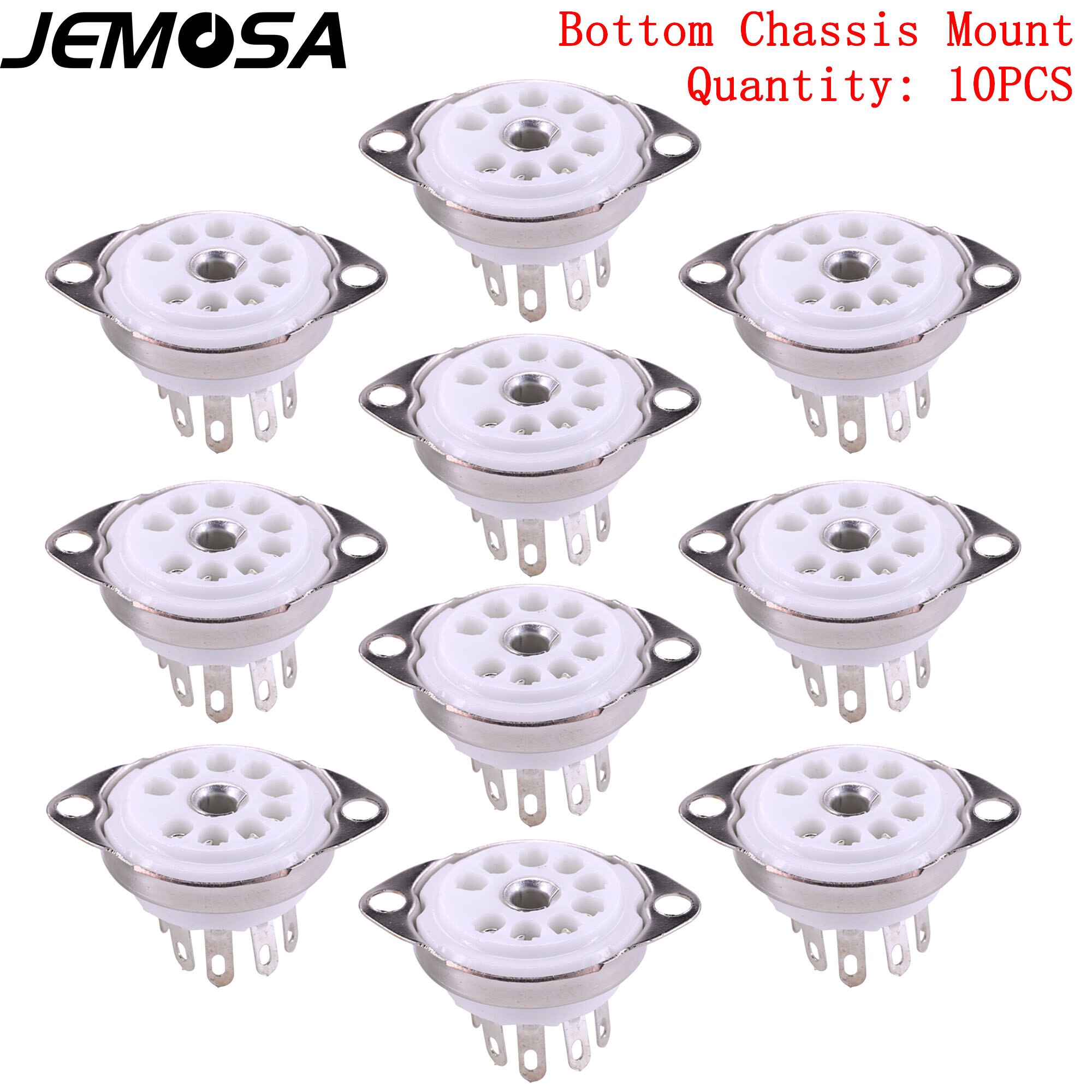 9pin Ceramic tube sockets GZC9-C B9A Valve Tube Base for 12AX7 ECC83 6922 ECC88 EL84 ECC82 12AU7 Vaccum Tube Amplifier Hifi: green