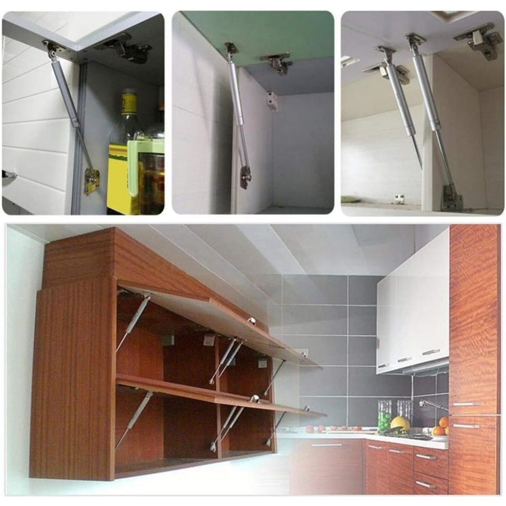Cabinet Door Lift Support Gas Strut Hydraulic Spring Hinge Kitchen 100N Copper Force Cupboard Hinge Furniture Hardware