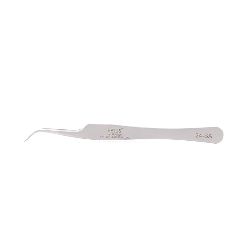 VETUS SA-Pinzas para pestañas, alta precisión, 3D/6D, volumen, pinzas de extensión, excelente cierre, la mejor: 24 SA