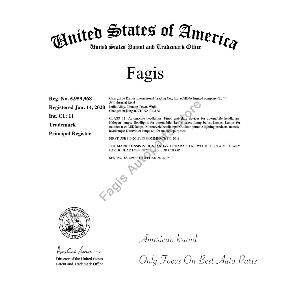 Fagis H7 12v 55w 3350K Clear Car Headlight Quartz Glass White Lights Auto Lamps Halogen Bulbs 1Pcs