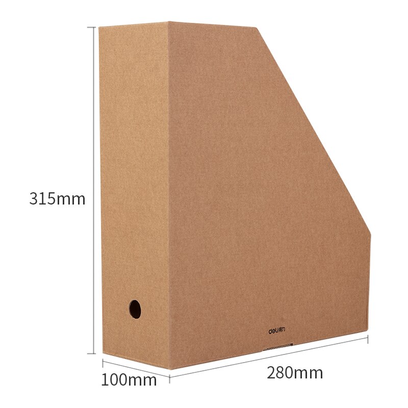 Deli 78984 Kraft Paper Frame Document tray file tray Home Office Data Receiving Box Foldable Data Box Two Colours Foldable