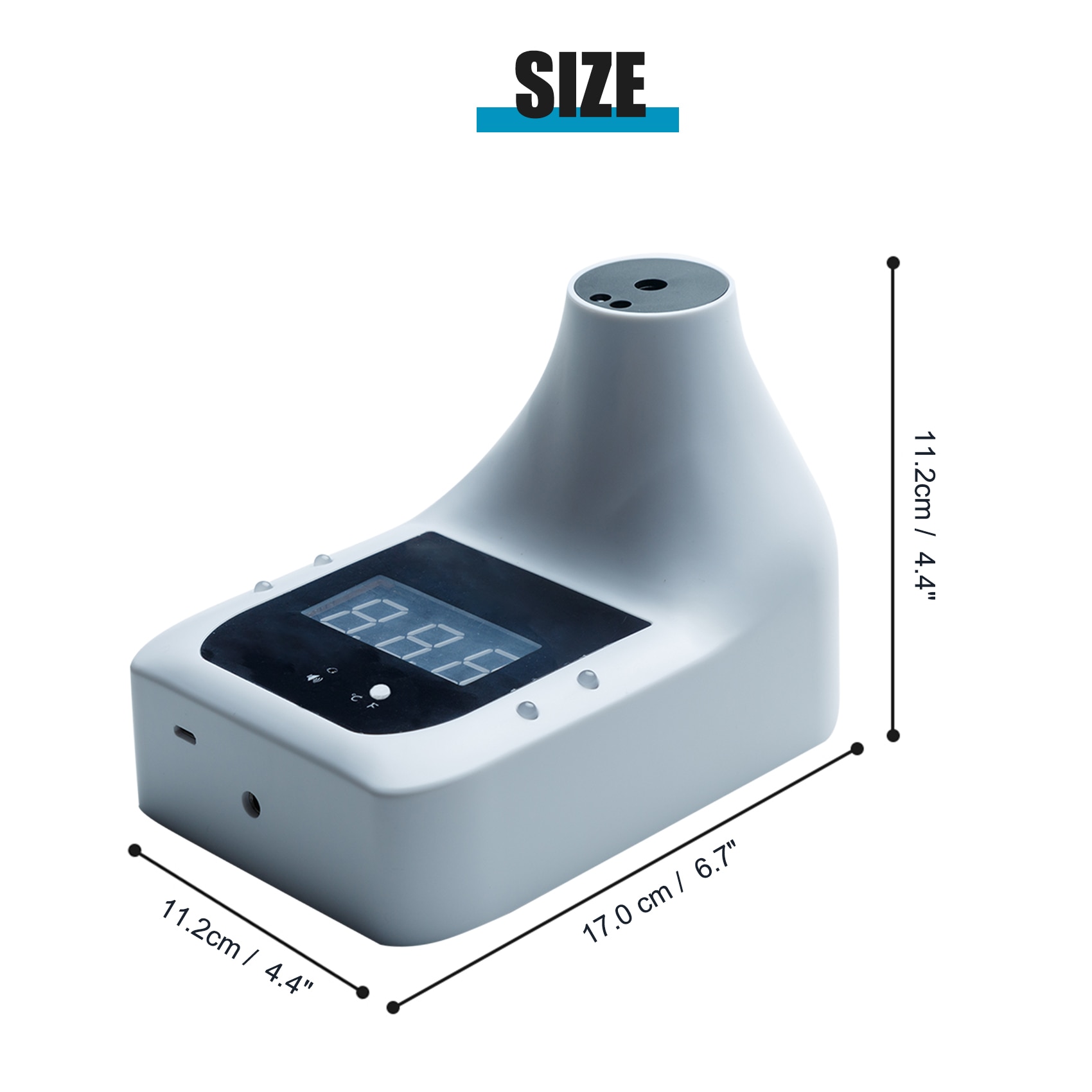 Non-Contact Digitale Infrarood Voorhoofd Thermometer Muur Gemonteerde Self-Service 0.5S Snelle Test Met Alarm Lcd display