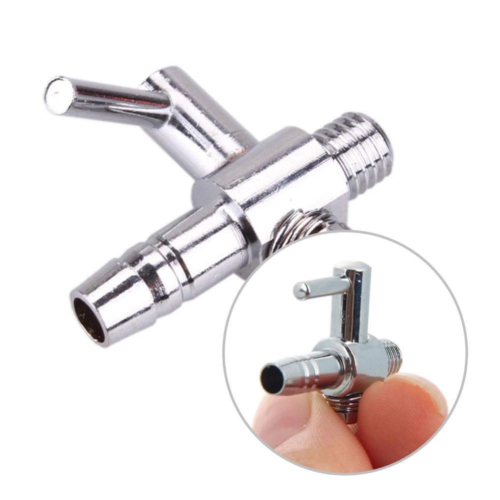 1PC airflow distributor lever control valve fish tank oxygen tube stainless steel dispenser aquarium gas volume control valve